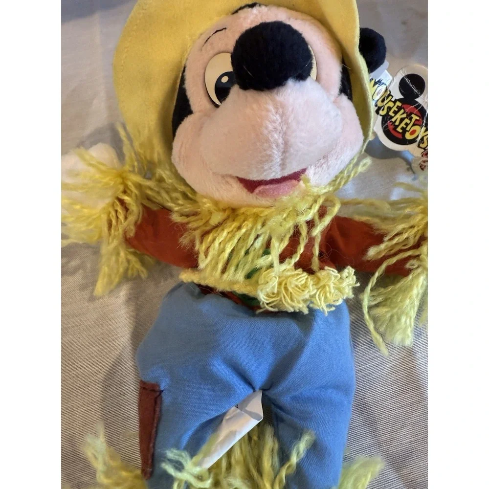 Vintage Mouseketoys Disney Scarecrow Mickey Bean Bag Plush 9
